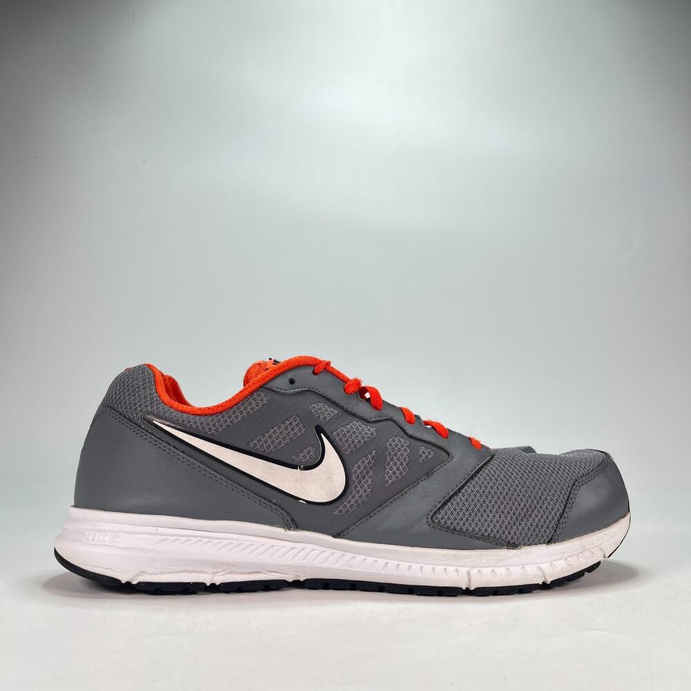 Nike Downshifter 6 Gray Orange Running Shoes Sneakers 684653-015 Men's Size 13